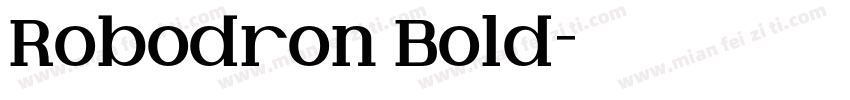 Robodron Bold字体转换